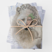 Geweldige polarwolf met fee, polarbeer en sneeuw t inpakpapier vel (In situ)