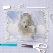 Geweldige polarwolf met fee, polarbeer en sneeuw t tissuepapier (Craft)