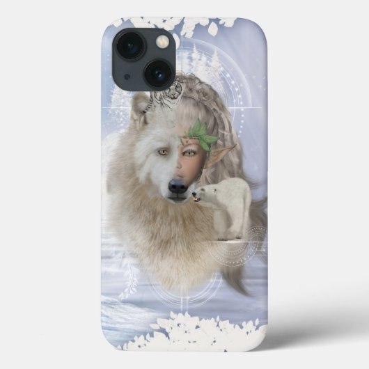 Geweldige polarwolf met harige, polarbeer en sneeu Case-Mate iPhone case (Achterkant)
