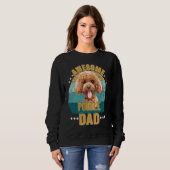 Geweldige pooier pap Retro Sunset Father Dog Trui (Voorkant volledig)