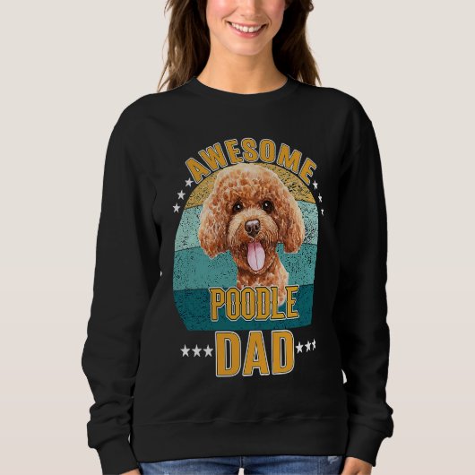 Geweldige pooier pap Retro Sunset Father Dog Trui (Voorkant)