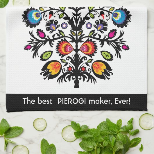 🤩 Geweldige pools Folk Wycinanki Theedoek (Gevouwen)