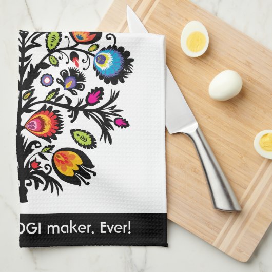 🤩 Geweldige pools Folk Wycinanki Theedoek (Quarter Fold)