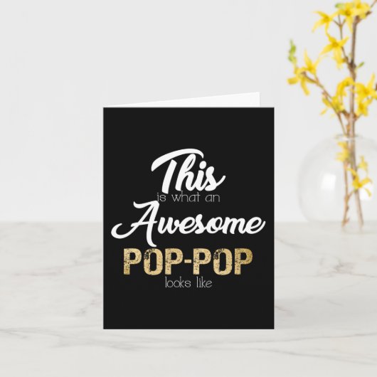 Geweldige Pop-Pop speciale opa Kaart (Gele Bloem)