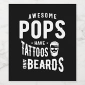 Geweldige Poppen hebben Tattoos en oorten Wijn Etiket (Enkel label)