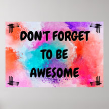 "Geweldige" Positief Poster voor wandkunst