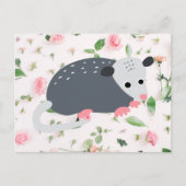 Geweldige possum briefkaart design floral roos (Voorkant)