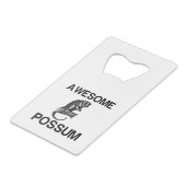 GEWELDIGE POSSUM CREDITKAART FLESSENOPENER (Voorkant Gekanteld)