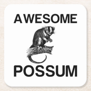 GEWELDIGE POSSUM KARTONNEN ONDERZETTERS