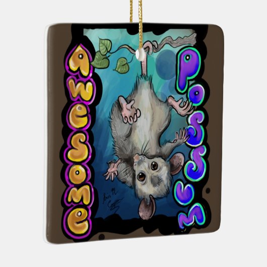 Geweldige Possum. Keramisch Ornament (Rechts)