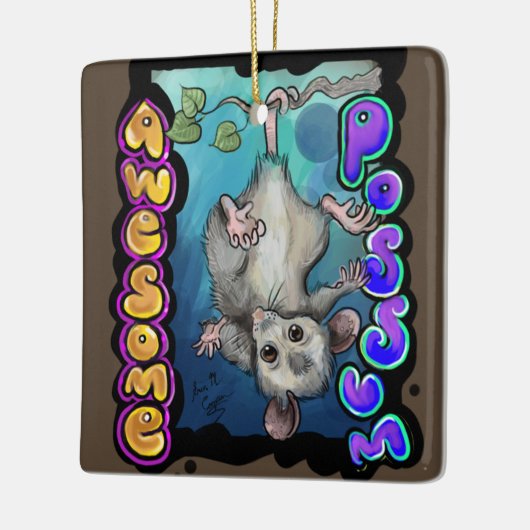 Geweldige Possum. Keramisch Ornament (Links)