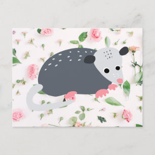 Geweldige possum opossum wildlife animal briefkaar briefkaart