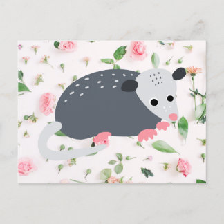 Geweldige possum opossum wildlife animal briefkaar briefkaart