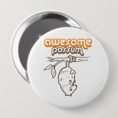 GEWELDIGE POSSUM RONDE BUTTON 4,0 CM (Voorkant /achterkant)