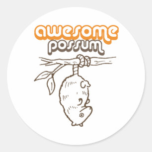 GEWELDIGE POSSUM RONDE STICKER