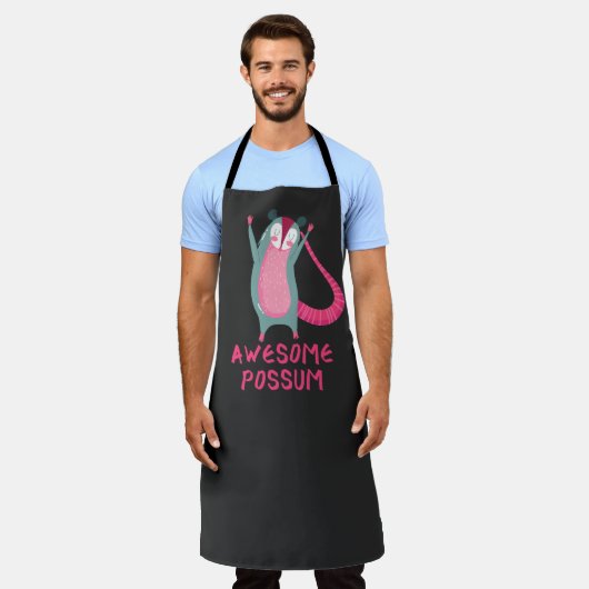 Geweldige Possum schattig Opossum Schort (Gedragen)