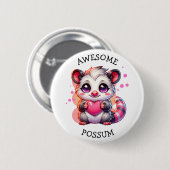 Geweldige possum | Schattigee Cartoon opossum Ronde Button 5,7 Cm (Voorkant /achterkant)