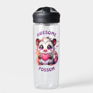 Geweldige possum   Schattigee Cartoon opossum Waterfles