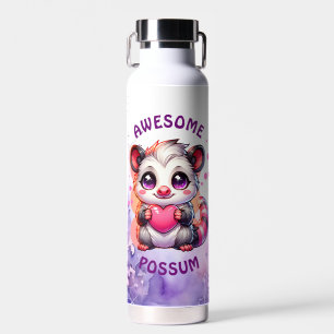 Geweldige possum   Schattigee Cartoon opossum Waterfles