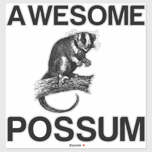 GEWELDIGE POSSUM STICKER (Vel)
