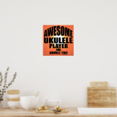 Geweldige Poster Ukulele Player (Keuken)