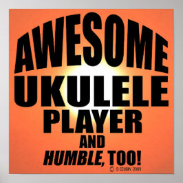 Geweldige Poster Ukulele Player