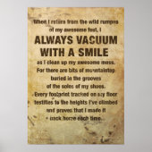 geweldige Poster "VACUUM W/ SMILE" (GRATITUDE) (Voorkant)