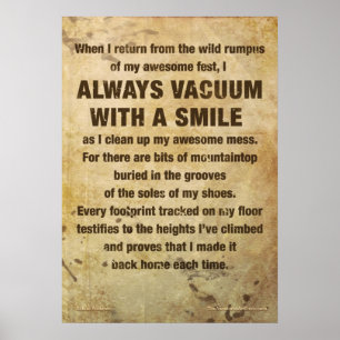 geweldige Poster "VACUUM W/ SMILE" (GRATITUDE)