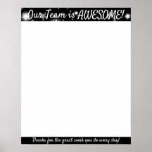 Geweldige poster voor erkenning teamwerknemers