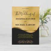 Geweldige, prachtig goud en zwart kaart (Staand voorkant)