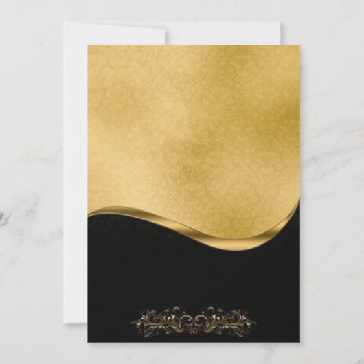 Geweldige, prachtig goud en zwart kaart (Achterkant)