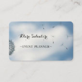 Geweldige prachtige Cool Trendy Blue Dandelion Visitekaartje (Voorkant)