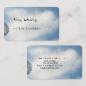 Geweldige prachtige Cool Trendy Blue Dandelion Visitekaartje (Voorkant / Achterkant)