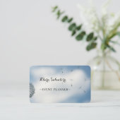 Geweldige prachtige Cool Trendy Blue Dandelion Visitekaartje (Staand voorkant)