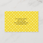 Geweldige prachtige perfecte gele bloemen visitekaartje (Achterkant)