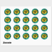 Geweldige prestatie Comic Pop Art Ronde Sticker (Vel)
