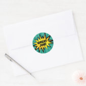 Geweldige prestatie Comic Pop Art Ronde Sticker (Envelop)