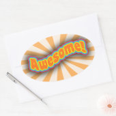 Geweldige Pret Wilde Slogan Kunst Logo Ovale Sticker (Envelop)