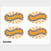 Geweldige Pret Wilde Slogan Kunst Logo Ovale Sticker (Vel)