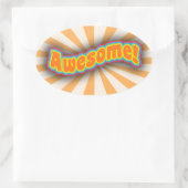 Geweldige Pret Wilde Slogan Kunst Logo Ovale Sticker (Tas)