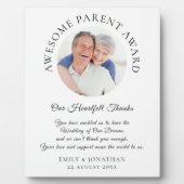 Geweldige prijs voor ouders Dank je huwelijk Fotoplaat (Voorkant)