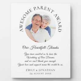 Geweldige prijs voor ouders Dank je huwelijk Fotoplaat