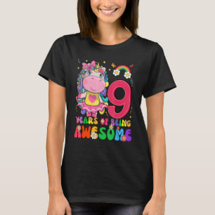 Geweldige prinses Unicorn Birthday 8-jarig meisje T-shirt