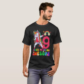 Geweldige prinses Unicorn Birthday 9-jarig meisje T-shirt (Voorkant volledig)
