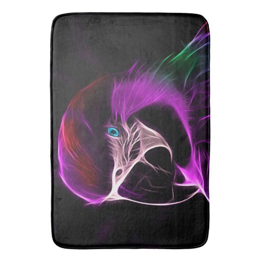 Geweldige pruimengloeipapegaai badmat (Voorkant Verticaal)