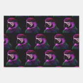 Geweldige pruimengloeipapegaai inpakpapier vel (Voorkant 2)