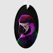 Geweldige pruimengloeipapegaai ornament (voorkant)