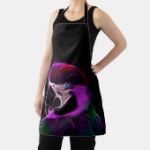 Geweldige pruimengloeipapegaai schort (Insitu)