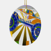 Geweldige psychedelische Monstertruck Keramisch Ornament (Rechts)