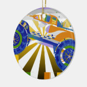 Geweldige psychedelische Monstertruck Keramisch Ornament (Links)
